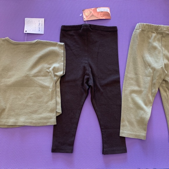 Blue Canoe Organic Girl Gift Set Kimono Layering Top, Leggings, Pant 9-12 months - Picture 3 of 6